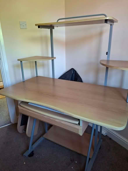 Photo of free Home office desk with printer shelf and drawers (Highfield BL4) #2