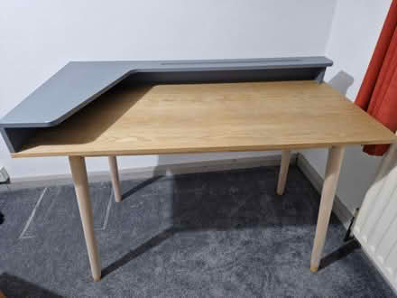 Photo of free Wooden Desk with shelf (Kempston, MK42) #1
