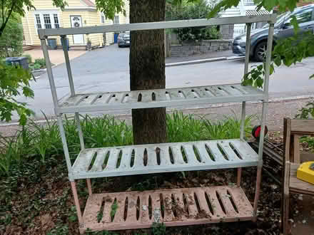 Photo of free Metal shelving (31 walnut st arlington, ma) #1