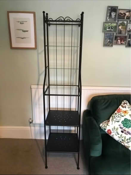 Photo of free IKEA glass and black metal shelves (Ebley GL5) #1