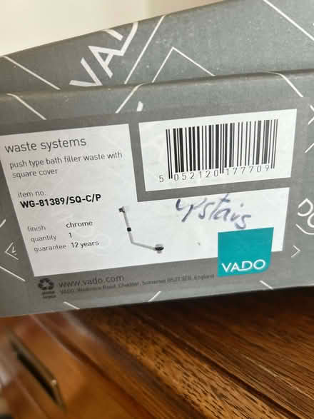 Photo of free Vado click clac bath filler waste (Hildenborough TN11) #1
