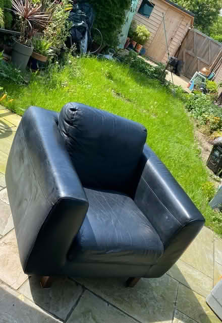 Photo of free Habitat leather arm chair (SE6) #2
