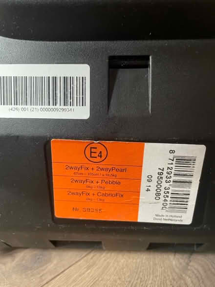 Photo of free Maxi Cosi 2way family Isofix base (Spondon) #3