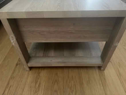 Photo of free Wooden low table with two drawers (Dartford DA1 3PW) #1