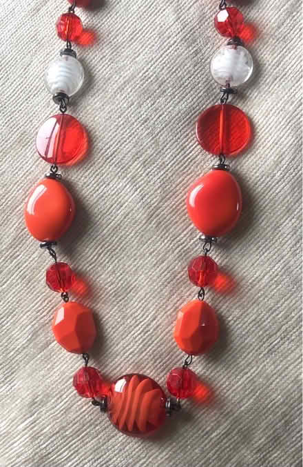 Photo of free Long orange & white bead necklace. (Great Harwood BB6) #3