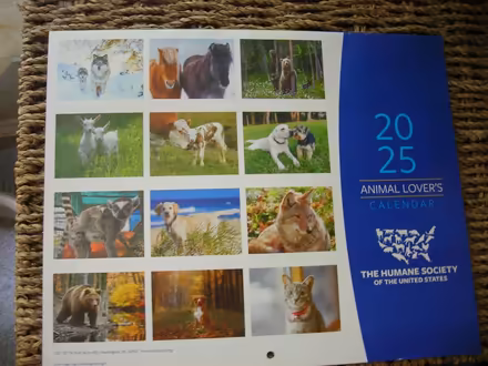 Photo of free 2025 Animal Lover's Wall Calendar (Swarthmore area) #2
