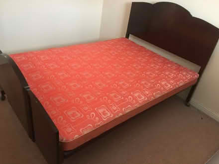 Photo of free Double bed. VGC. 202x138x122, matress height 52 (Barleybank G66) #1