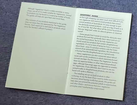 Photo of free Vegetarian shoppers Guide (AB15) #2