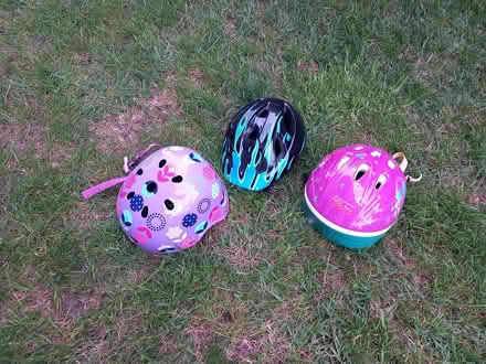 Photo of free Three toddler cycle helmets (Lisvane CF14) #1
