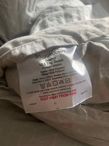 Photo of free Double duvet 10.5 tog (Royal Leamington Spa CV32) #2