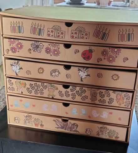 Photo of free Cardboard box with drawers (60136) #1