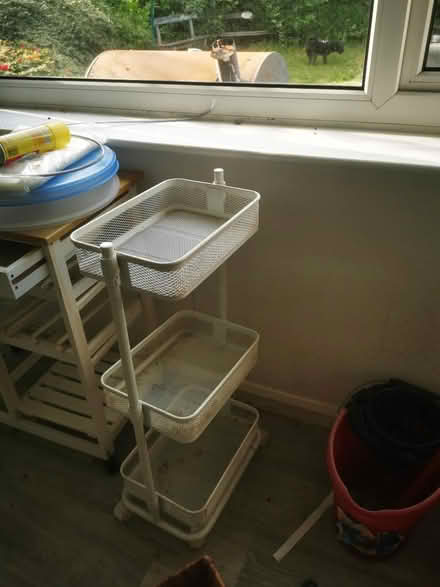 Photo of free White metal storage trolley (Salford M6) #2