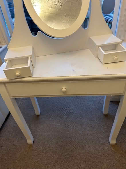 Photo of free White dressing table with mirror (Knaresborough HG5) #1