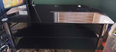 Photo of free Glass TV stand, suit upto about 50" (Paignton TQ3) #1