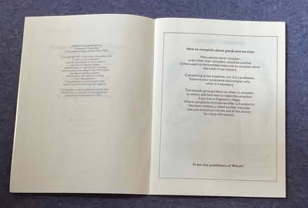 Photo of free Booklet about complaining (AB15) #2