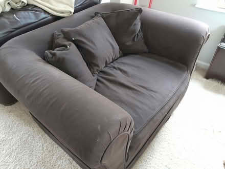 Photo of free Dark brown sofa/love seat (Danbury CM3) #3