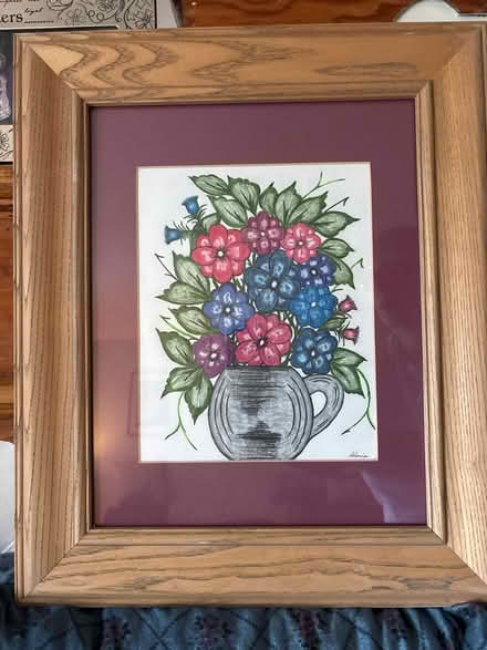 Photo of free Framed floral drawing (Drexel Hill) #1