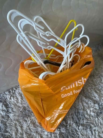 Photo of free Bagful of assorted hangers (White Cross LA1) #1
