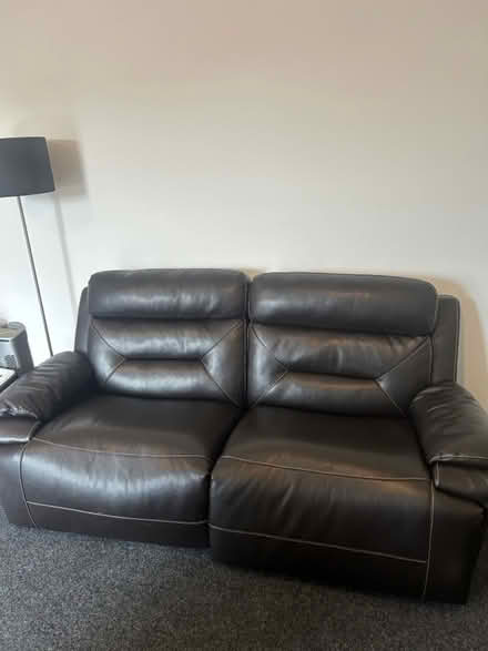 Photo of free 2 seater leather sofa (Derby centre) #1