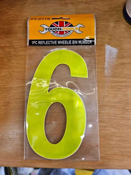 Photo of free Wheelie bin sticker number 6 or 9 (Bengeo SG14) #1