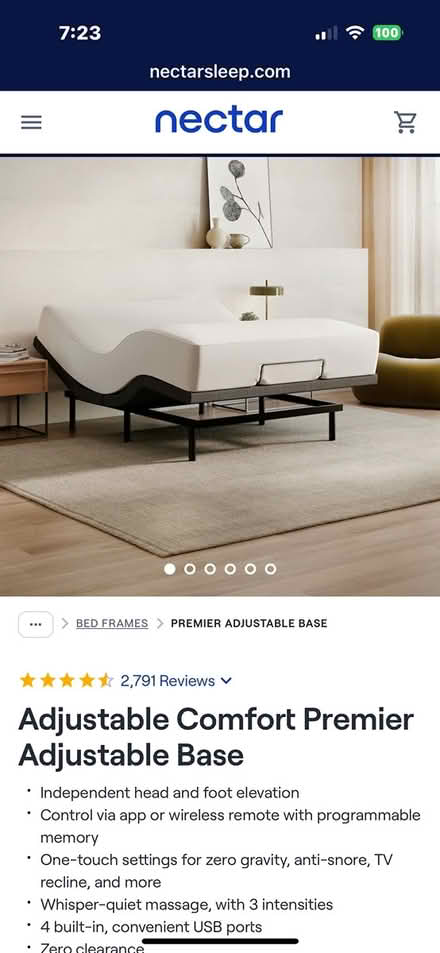 Photo of free Adjustable Bedframe (Parkrose) #1