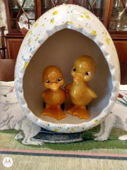 Photo of free 2 large ceramic Easter decorations (Ellicott City, Turf Valley) #1