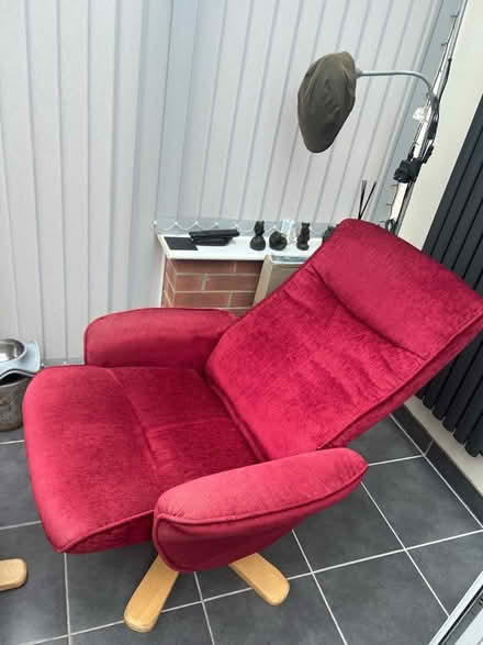 Photo of free Swivel Recliner Chair with Footstool (Woodville DE11) #3