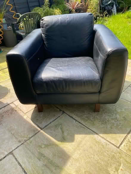 Photo of free Habitat leather arm chair (SE6) #1