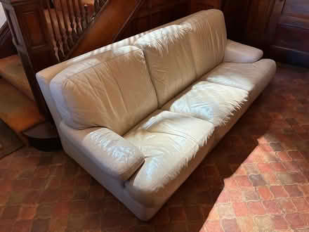 Photo of free tan leather couch (Elmwood Village) #1