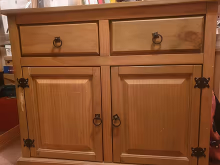 Photo of free 2-drawer wooden cupboard (Hoghton, Preston PR5) #1