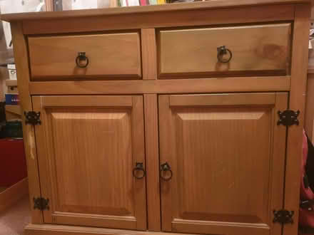 Photo of free 2-drawer wooden cupboard (Hoghton, Preston PR5) #1