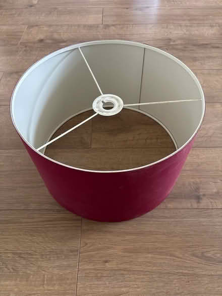 Photo of free 40cm burgundy drum light shade (Limehouse E1) #1