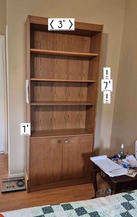 Photo of free Wood shelving unit (Severn's Crossings) #1