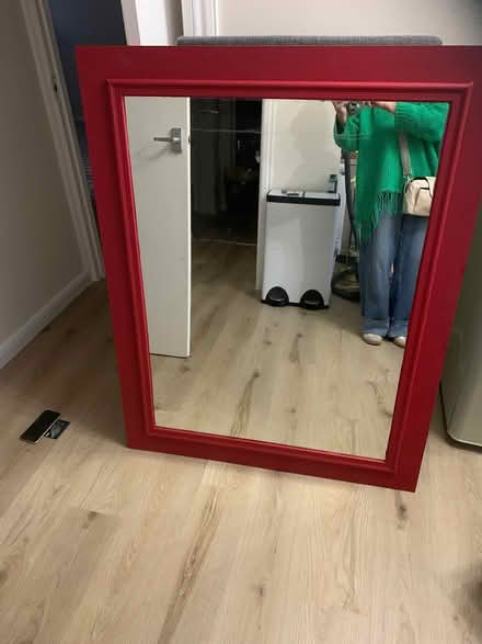 Photo of free Large painted red mirror (Bethnal Green) #2