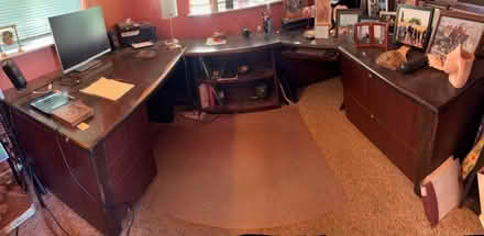 Photo of free Dark wood office desk (Vichy Avenue) #1