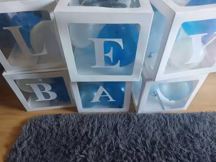 Photo of free Balloon boxes with letters spelling love baby one (Bulwell NG6) #1
