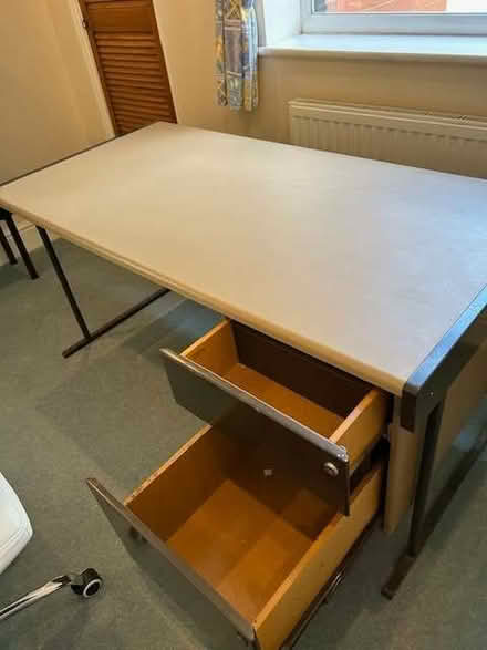 Photo of free Single Pedestal Office Desk with chair (Monkspath B90) #2