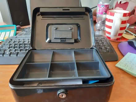 Photo of free Black Petty Cash Tin with Keys (Old Walcot SN3) #2