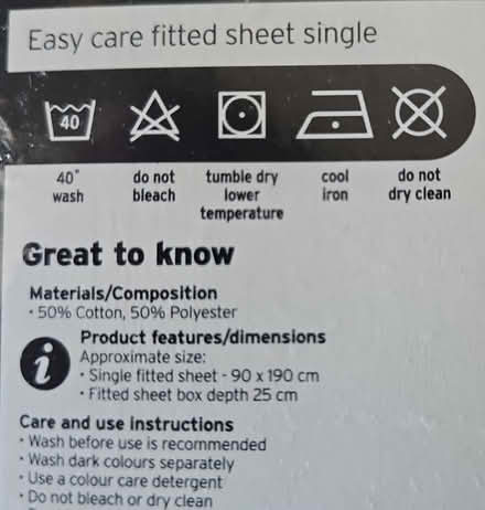 Photo of free Single Fitted Sheets (Twickenham TW2) #3