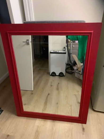 Photo of free Large painted red mirror (Bethnal Green) #1