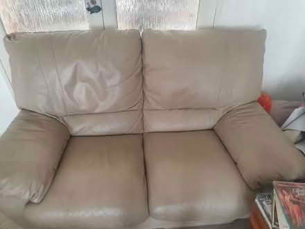 Photo of free 2 seater faux leather sofa (Moor Allerton LS17) #1