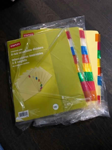 Photo of free binder tab dividers (North York) #1