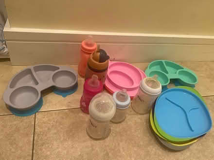Photo of free Baby bottles and plates (Sandymount) #1