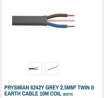 Photo of 2.5mm2 Twin & Earth Cable (Panshanger AL7) #1
