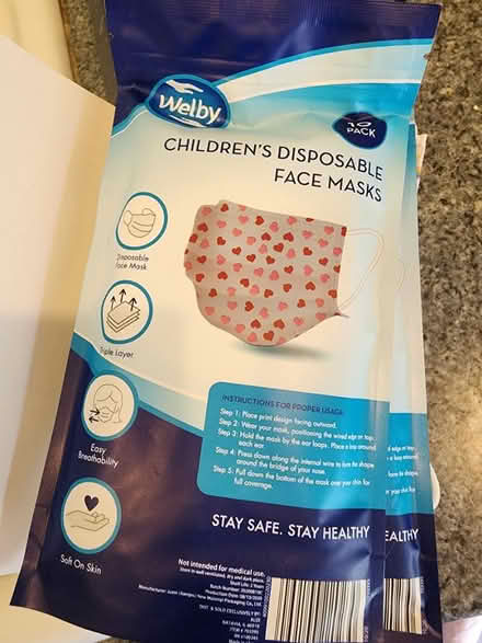 Photo of free Unused Kids face masks (Downtown Wheaton) #1