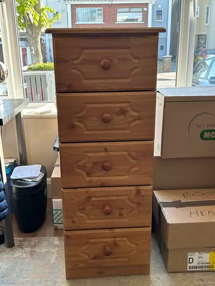 Photo of free 5 drawer tall boy (Dublin 9) #1