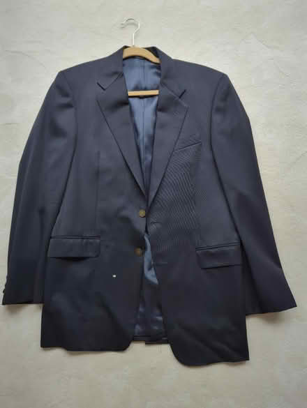 Photo of free Men's blue blazer (small hole) (Glen Rock) #1