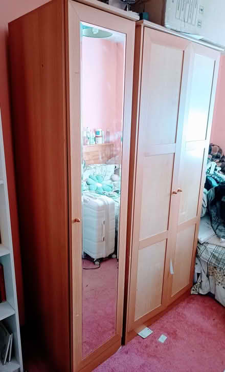 Photo of free Double wardrobe/with separate mirror section (Pin Green SG2) #1