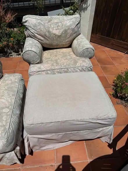 Photo of free 2 arm chairs and ittoman (212 4th Street) #3