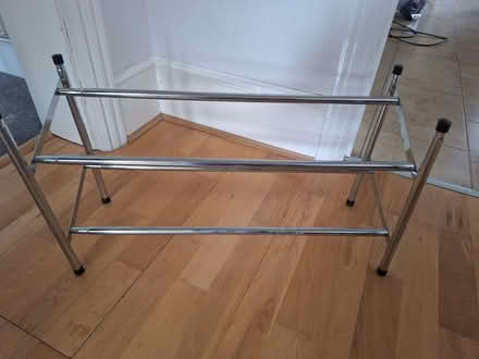 Photo of free Silver metal extendable shoe rack (Swanley BR8) #1